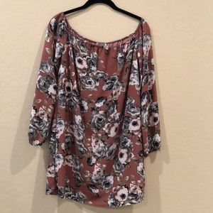 Floral off the shoulder dress